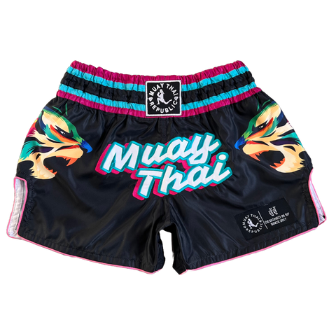 “SONGKRAN TIGER” Muay Thai Shorts - Black